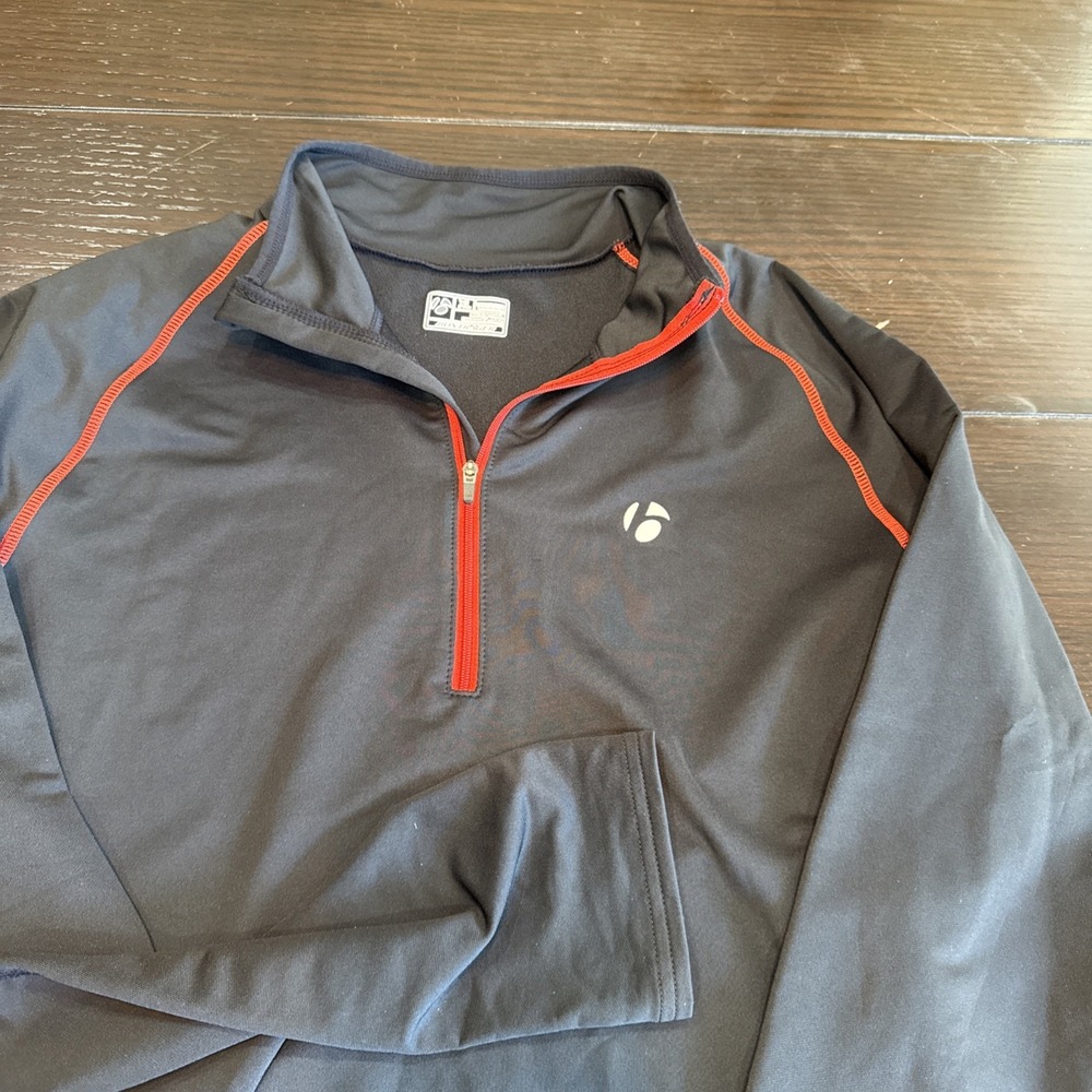 Bontrager Winter 1/4 Zip Jacket Polyester Lined Mens XL Black Red Cycling